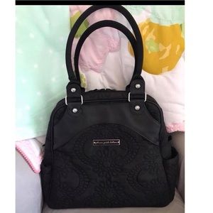 Black Petunia diaper bag